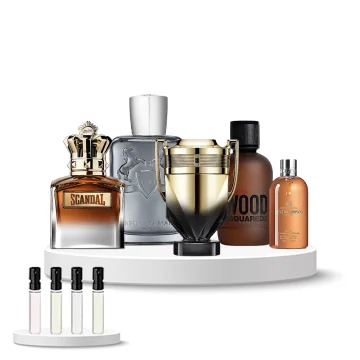 Discovery Set Men (Parfums de Marly Castley, Jean Paul Gaultier pour Homme Elixir, Rabanne Invictus Elixir, Dsquared2 Wood Original, Molton Brown Mini Bath-& Showergel 30 ml)