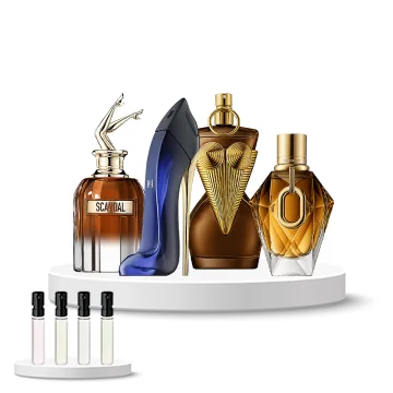 Discovery Box Women (Jean Paul Gaultier Scandal Elixir, Carolina Herrera Good Girl, Jean Paul Gaultier Gaultier Divine, Rabanne Million Gold)