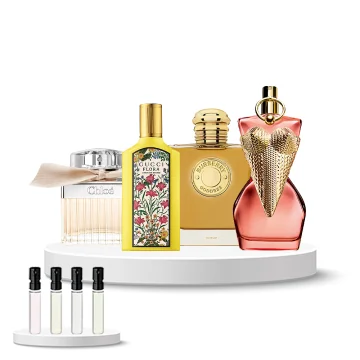 Discovery Set Women (Jean Paul Gaultier Gaultier Divine Couture, Chloé Eau de Parfum, Gucci Flora Gorgeous Orchid, Burberry Goddess)