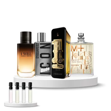 Discovery Set Men (Rabanne 1 Million Black, Escentric Molecule Molecule 01+ Guaiac Wood, Dsquared2 Icon Dude, Armani I Will)