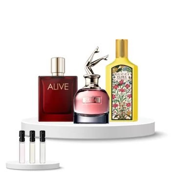 Discovery Set Women (Gucci Flora Gorgeous Orchid, Jean Paul Gaultier Scandal, Boss Alive Absolu Intense)