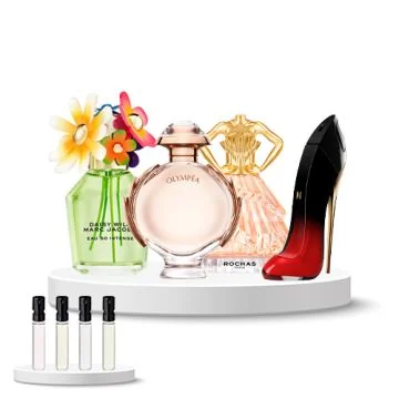 Discovery Set Women (Marc Jacobs Daisy Wild Eau so Intense, Rabanne Olympea, Rochas Audace, Carolina Herrera Very Good Girl)